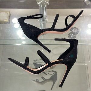 NIB black strappy heels XOXO dressy brand new ankle strap